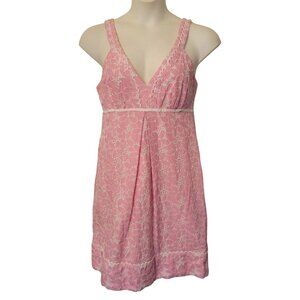 Lilly Pulitzer Sleeveless Summer Dress 12 KARA Floral Parade Pink Eyelet Babydol